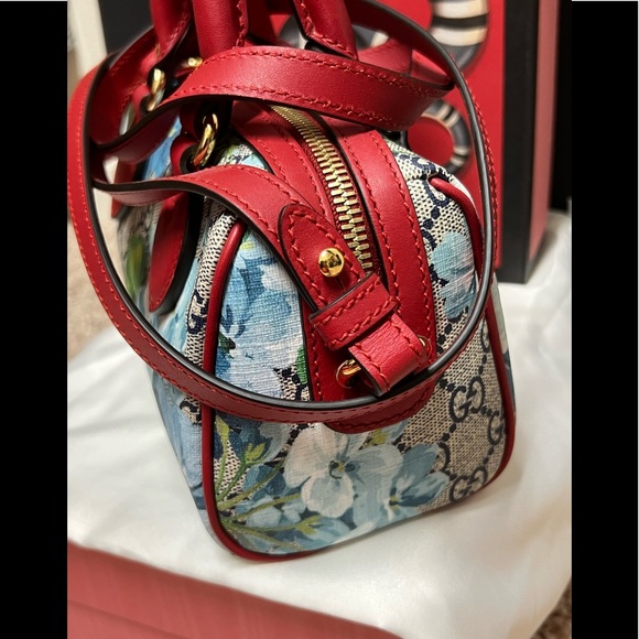 🆕❤️💙Gucci Supreme Monogram Blooms Mini Boston💙❤️🆕 - Picture 5 of 14